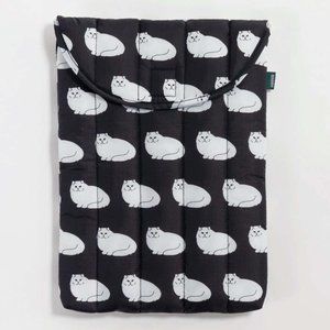 Baggu Fluffy Cat Print Puffy Laptop Sleeve 16"